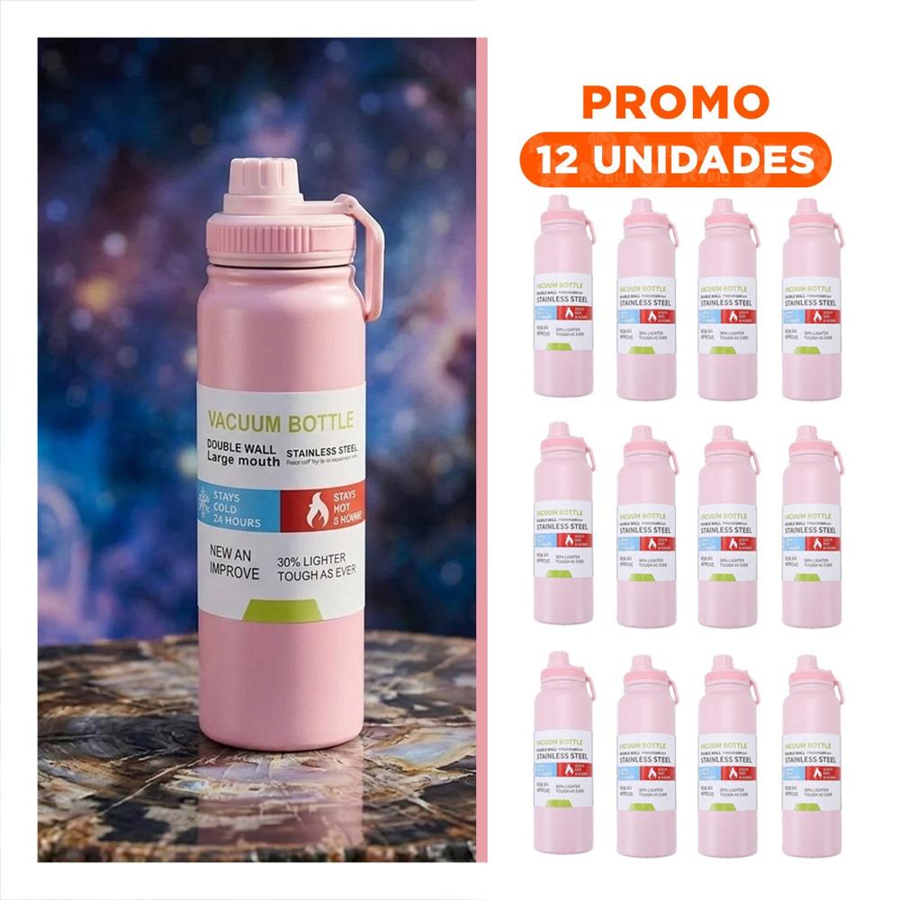 Pack12 Vaso Infantil 800ml Rosado para Ninos en Excursiones