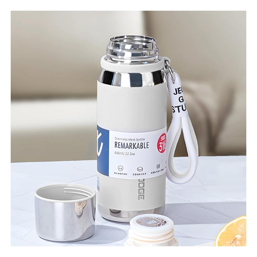 Termo Blanco 500ml para Bebidas Calientes y Frías en Oficina Hogar Y notas