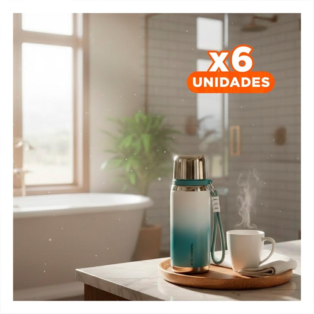 Pack6 Contenedor 800ml Azul con Tapa Hermetica y Diseño Moderno para Oficina