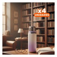 Pack4 Contenedor 800ml Lila Degradado para Bebidas Calientes y Frias en Casa YRegalo Sticker