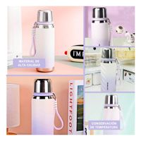 Termo 800ml Lila Doble Capa que Mantiene Temperatura por Horas YLigas Regalo