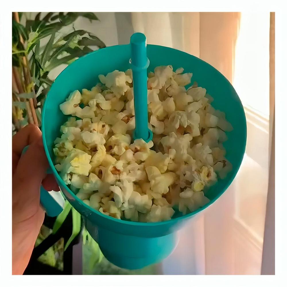 Vaso 2 en 1 Verde Fabricado en Material ABS para Disfrutar Bebidas y Snacks YPapel Regalo