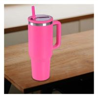 Termo 1200ML en Color Fucsia con Asa y Pico en ABS y Acero para Bebidas