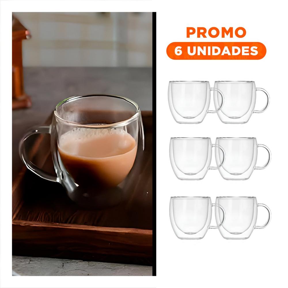 Pack6 Vaso de Dimensiones 9x5x5cm para de 250ml Vidrio Transparente Y Regalo Sticker