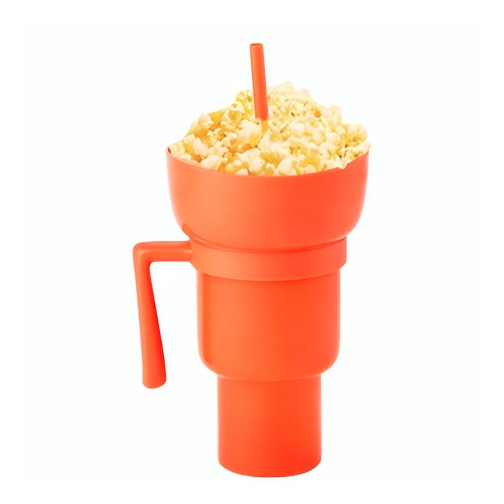 Vaso 2 en 1 con Cuerpo de ABS Color Anaranjado Pensado para Reuniones y Hogar YRegalo Sticker