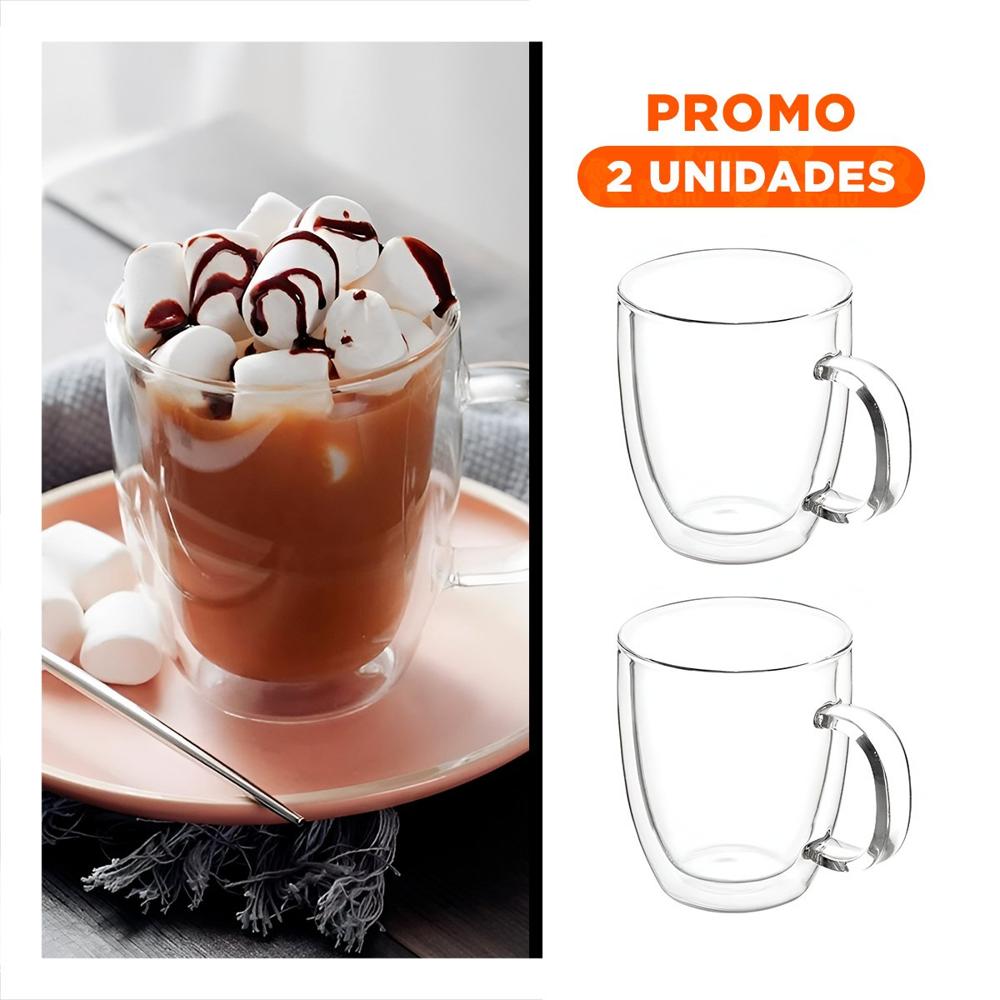 Pack2 Copa Linea Vertical de 250ml Vidrio de Dimensiones 8x8x11cm Transparente Y Regalo Sticker