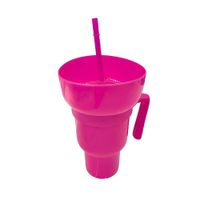 Vaso 2 en 1 con Cuerpo de ABS Color Rosado Pensado para Reuniones y Hogar YRegalo Sticker