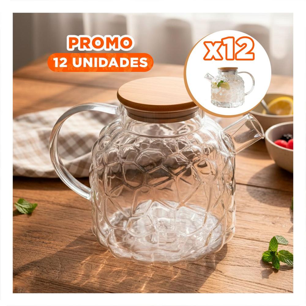 Pack12 Vertedor Moderno de Vidrio con Acabado Natural Transparente YRegalo Sticker