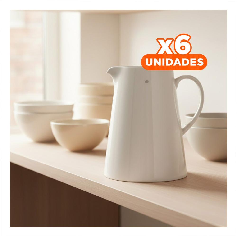 Pack6 Vasija Moderna de Ceramica Blanco para Cocina y Servicio Y Papel Regalo