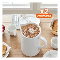 Pack2 Servidor Blanco de Ceramica para Cocina y Comedor en Casa Y Papel Regalo