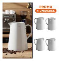 Pack4 Accesorio Blanco de Ceramica para Hogar y Mesa de Servicio