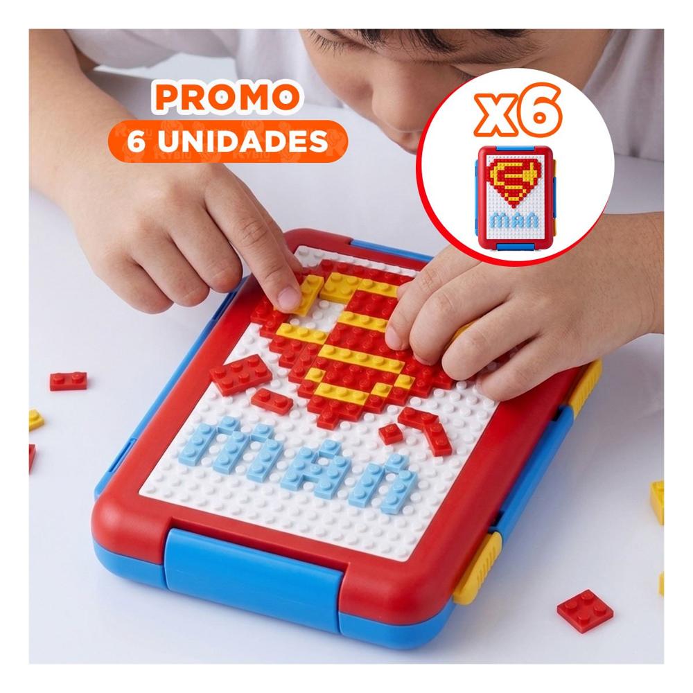 Pack6 Multiuso Rojo con 4 Divisiones para Almuerzo Organizado y Comidas Saludables