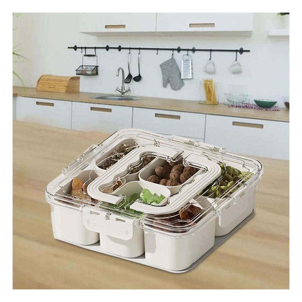Caja Transparente con 6 Mini Bandejas Segura y Faciles de Usar en Cocina YPapel Regalo