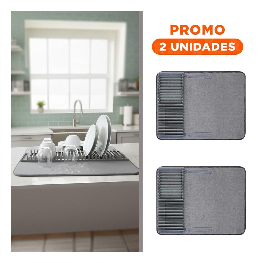 Pack2 Base de Secado Absorbente Color Plomo con Estilo Minimalista YRegalo Sticker