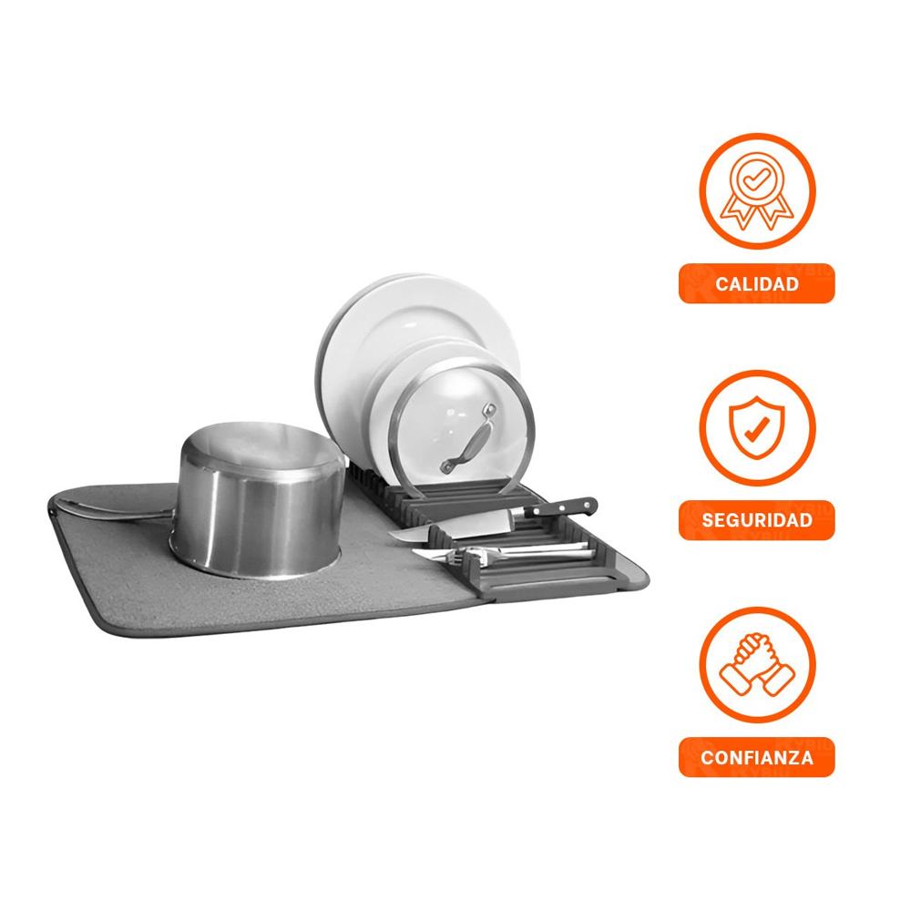 Base Escurridora Absorbente Color Plomo para Mantener la Cocina Limpia YRegalo Sticker