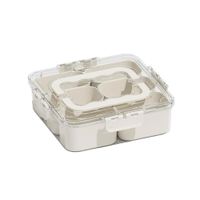 Caja Transparente con 6 Mini Bandejas Duradera y Organizada para Alimentos YRegalo Sticker