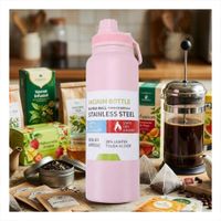 Termo Infantil 800ml Rosado con Diseno Colorido para Ninos YPapel Regalo