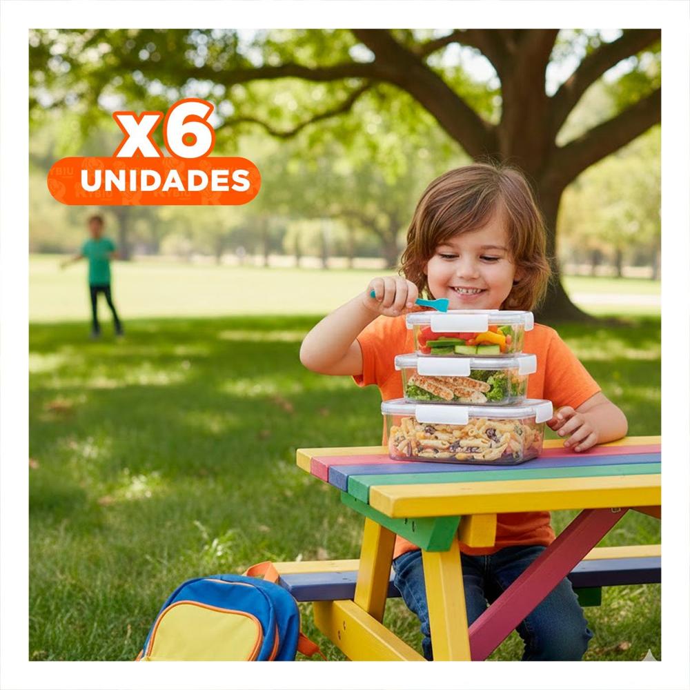 Pack6 Kit Multiuso de Contenedores Rectangulares para Hogar Transparente YPapel Regalo