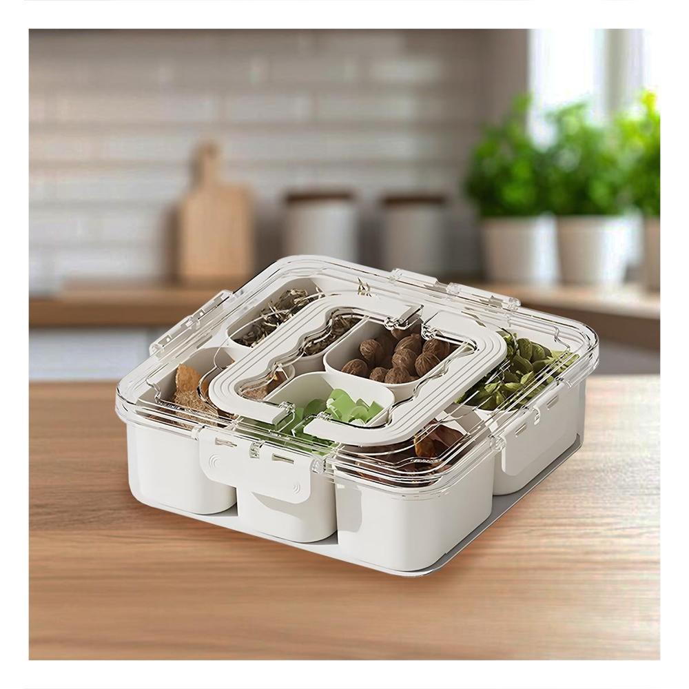 Caja Transparente con 6 Mini Bandejas Resistente y Antiimpacto para Preparaciones