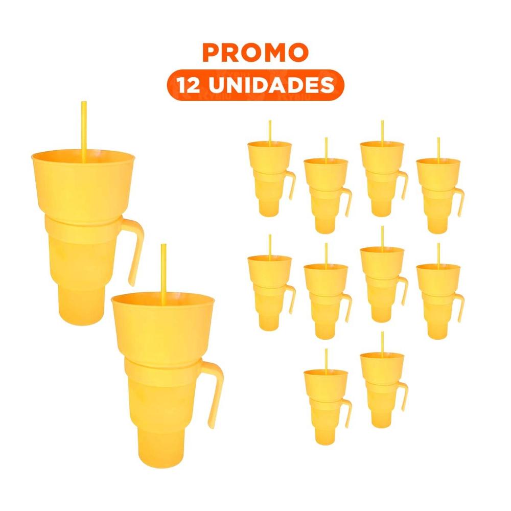 Pack12 Recipiente de Material ABS Amarillo 2 en 1 para Experiencia Comoda