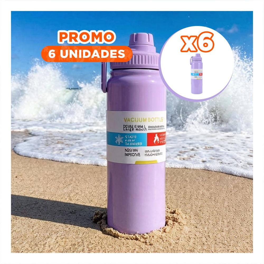 Pack6 Envase Resistente 800ml Lila para Uso Escolar y Hogar YPapel Regalo