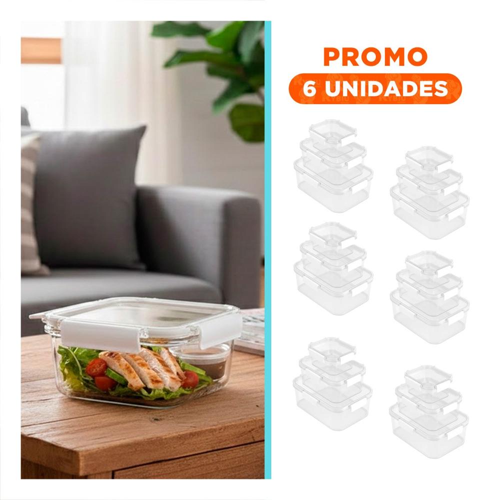 Pack6 Kit Funcional para Conservacion de Comidas Preparadas Transparente YRegalo Sticker