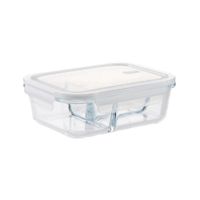 Contenedor de Vidrio 1040ml Transparente con Separadores y Tapa Segura YRegalo Sticker