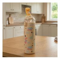 Termo Infantil 420ml Dinosaurio 3D Crema con Diseno Colorido para Ninos YPapel Regalo