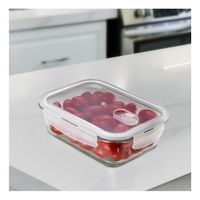 Recipiente de vidrio con tapa 1040ml transparente para hogar y cocina YPapel Regalo