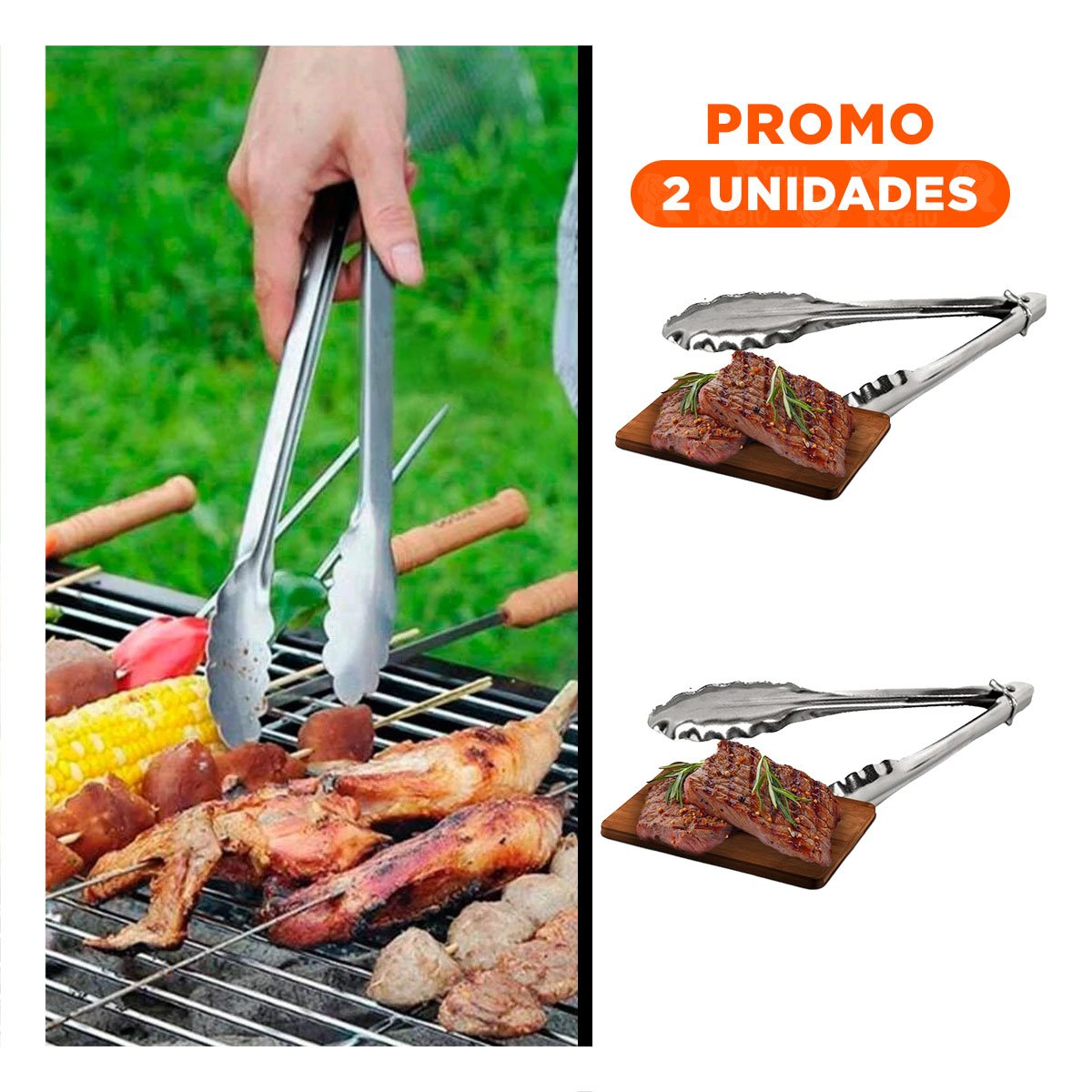 Pack2 Sujetador Multiuso de Acero Inoxidable Plateado con Medidas 28.5cmx4cm YRegalo Sticker