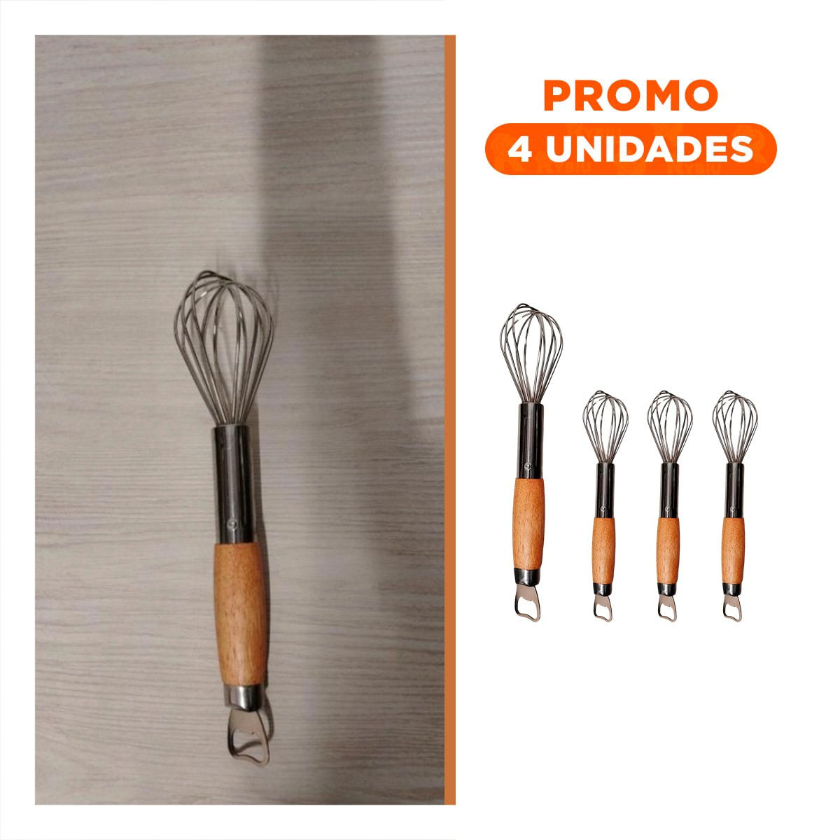 Pack4 Accesorio para Cocina de Acero Inoxidable con Doble Función Manual