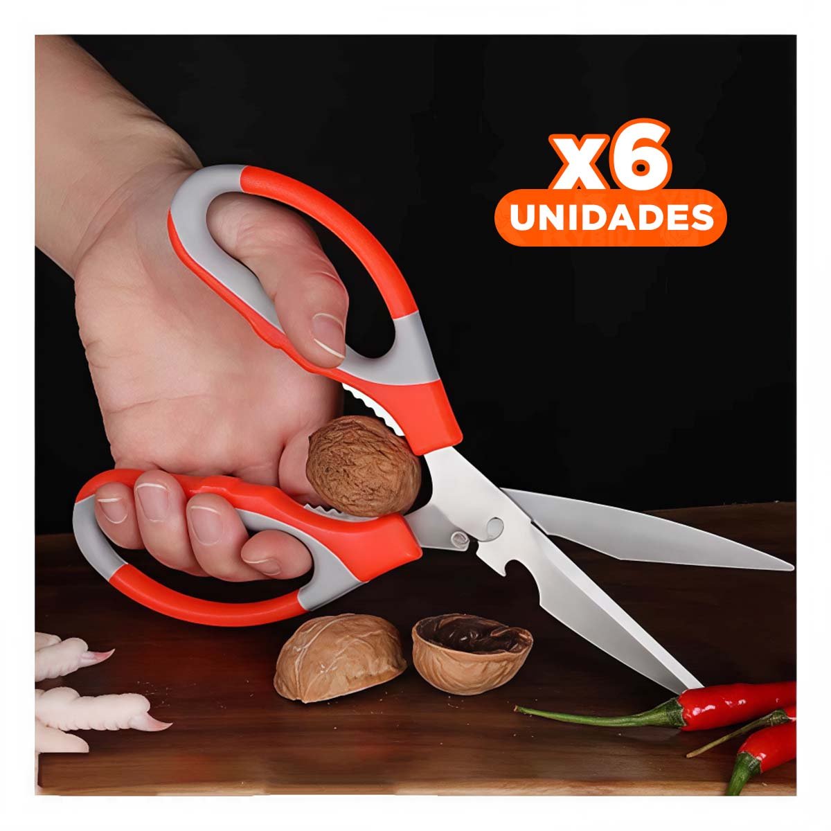 Pack12 Pinza Multifuncional Cocina 3 en 1 Cortador Abridor y Destapador Y Regalo Sticker