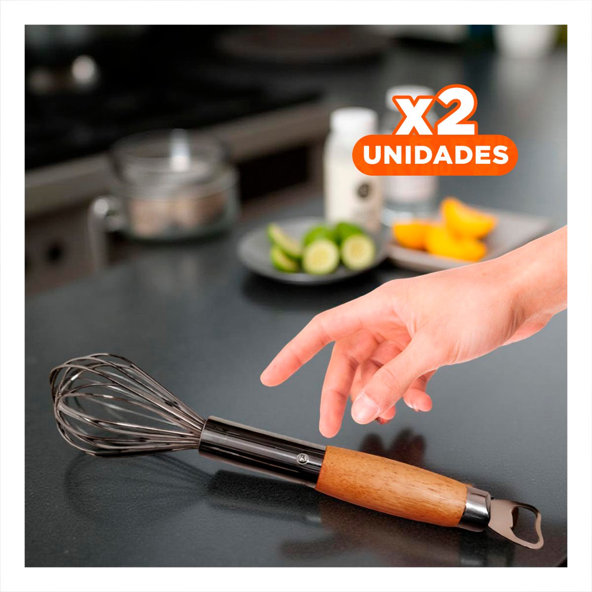 Pack2 Accesorio Manual Resistente para Abrir Botellas y Mezclar Ingredientes Y Papel Regalo