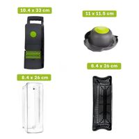 Pack12 Rallador de Perfil Multifuncional en Plastico Firme para Cocina Moderna YRegalo Sticker