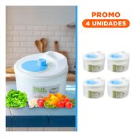 Pack4 Centrifugador con Manija Giratoria Blanco con Azul DAY