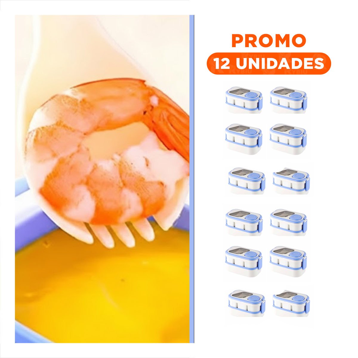 Pack12 Envase Apilable con Cubiertos 2 Pisos Lila y Blanco para Guardar Alimentos Frescos