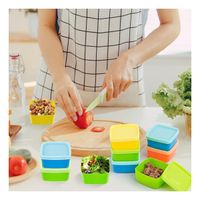Mini Tapers 6 Piezas con Tapas Multicolor 6x3.5cm para Guardar Snacks y Frutas Ynotas