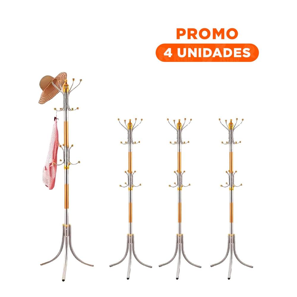 Pack4 Modulo de Colgado 172cm Dorado y Plateado para Hogar Versatil y Firme Y Regalo Sticker