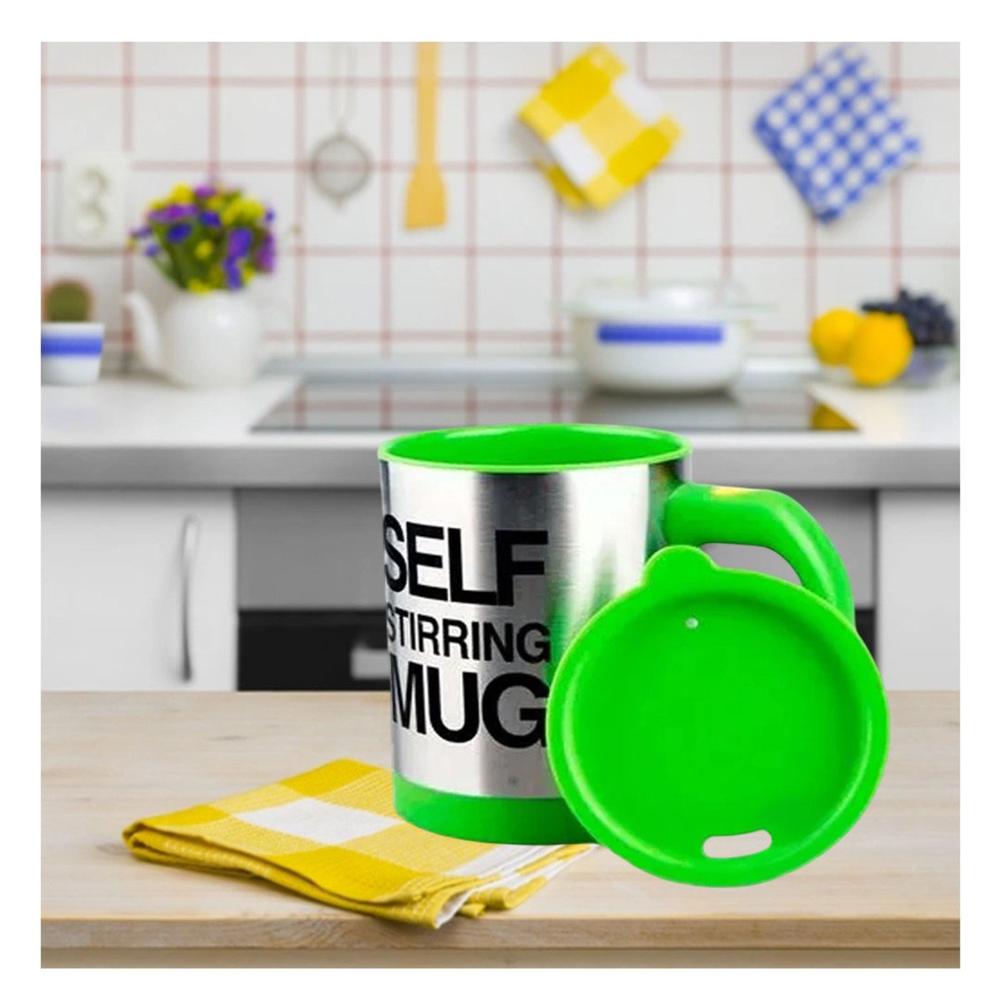 Mezclador Electrico 400 ml con 2 Pilas AAA para Bebidas y Batidos Verde YPapel Regalo