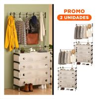 Pack2 Modulo Cerrado con Perchera para Espacios de Casa y Hogar