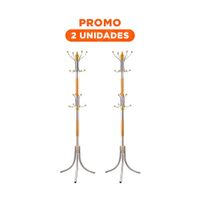Pack2 Estacion de Colgado 172cm Dorado y Plateado para Hogar Funcional Pro