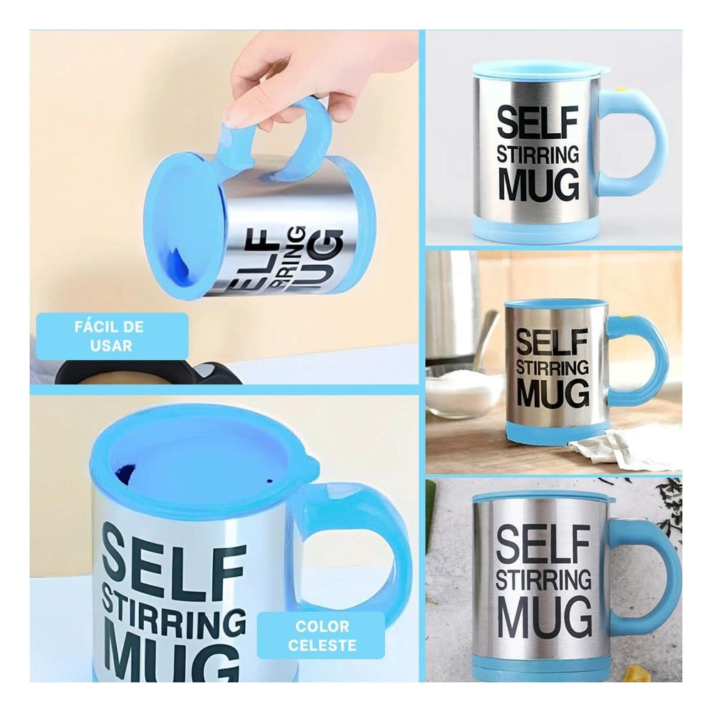 Agitador Electrico 400 ml con 2 Pilas AAA para Hogar Celeste YLigas Regalo