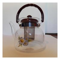 Jarra Transparente con Tapa Guinda 850ml para Organizacion de Tea y Coffee en Cocina