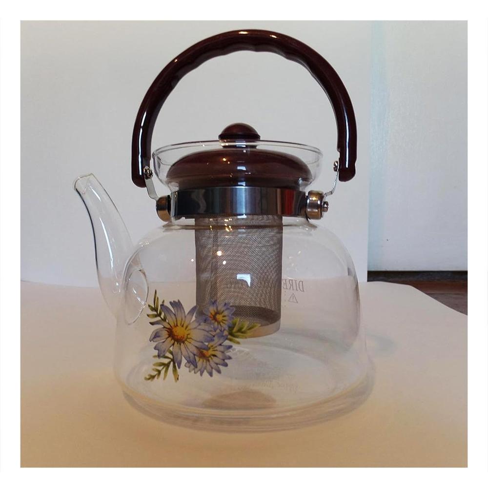 Jarra Transparente con Tapa Guinda 850ml para Organizacion de Tea y Coffee en Cocina