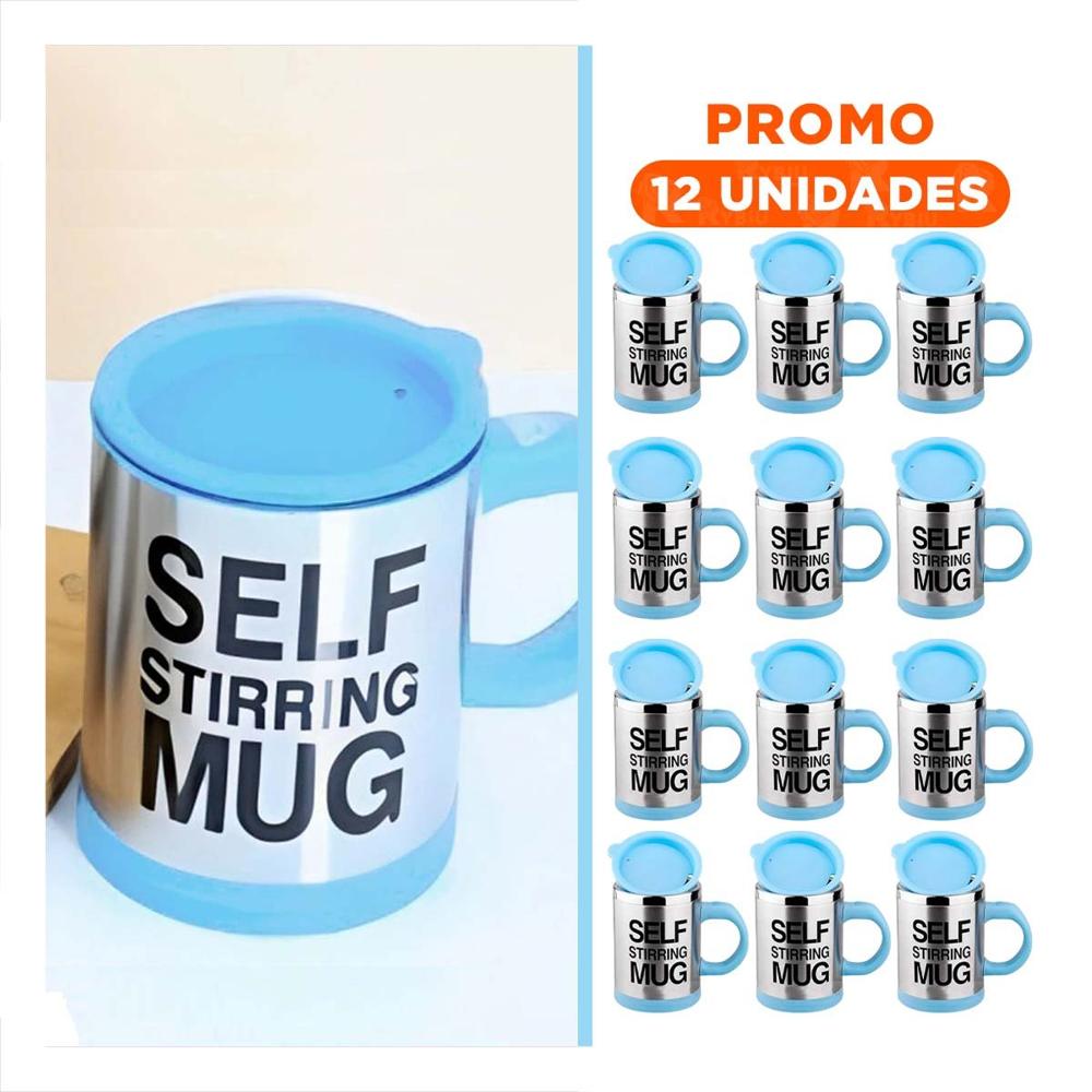 Pack12 Vaso para Jugos 400 ml con 2 Pilas AAA Celeste