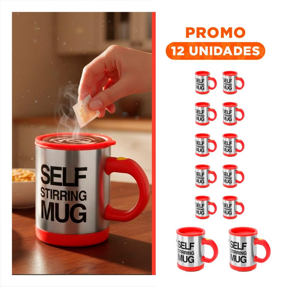 Pack12 Vaso para Jugos 400 ml con 2 Pilas AAA para Hogar Rojo