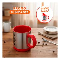 Pack6 Batidor de Cocina 400 ml con 2 Pilas AAA para Uso Diario Rojo YPapel Regalo