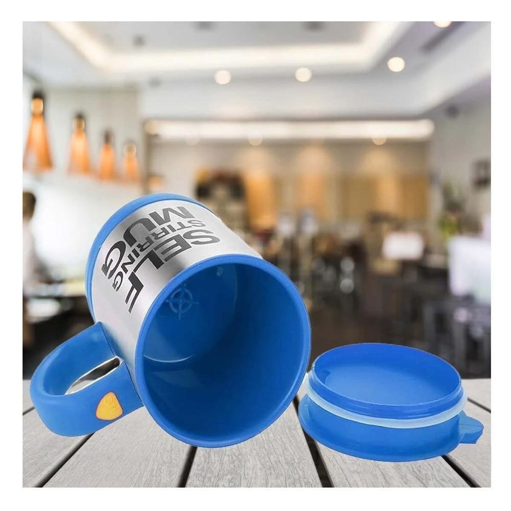 Vaso Batidor Portatil 400 ml con 2 Pilas AAA para Cocina y Hogar Azul
