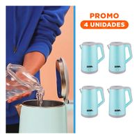 Pack4 Tetera Electrica Segura con Sistema Rapido de Hervido 2.3L Celeste