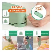 Pack4 Herramienta Segura de  al Vacio Verde para Mantener Frescura YPapel Regalo